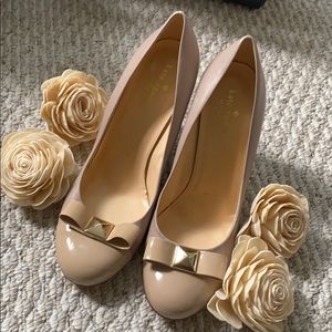 Good condition Kate Spade Nude Wedges